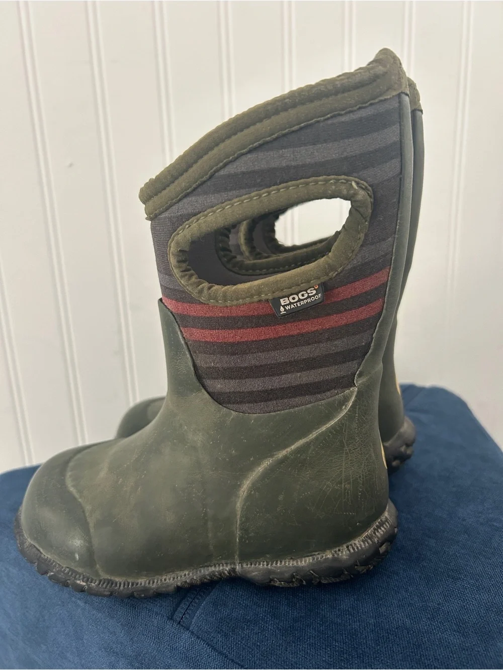 Bogs Kids' Green and Black Rain Boots